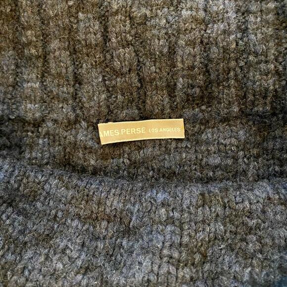 James Perse Soft Chunky Knit Sweater Turtleneck Oversized Blue Size 3 Large - Picture 4 of 4